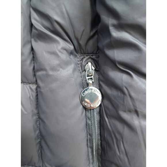 Calvin Klein DUCK DOWN Packable Puffer Jacket Women XXL Gray Lightweight Premium - Picture 12 of 16